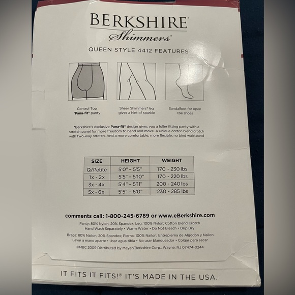 NWT Queen Berkshire Shimmers Hose - Picture 2 of 5
